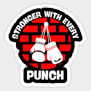 Stronger with every punch, dark Sticker